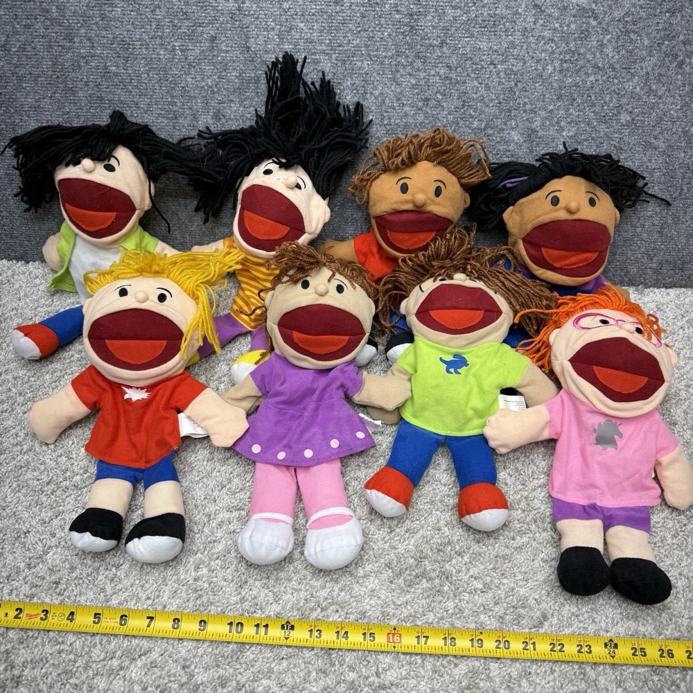 Oriental Trading Company Plush Hand Puppets huge lot  AS IS for restoration